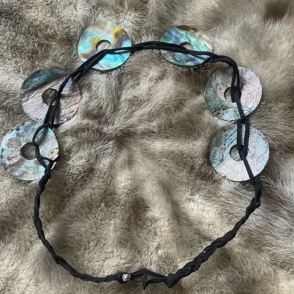 Original String Necklace With Shell Turquoise Orn… - image 3